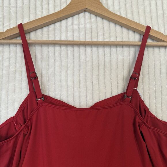 Halara Red Long Sleeve Ruched Handkerchief Hem Mini Dress Size XS NWT - Picture 3 of 10